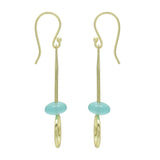 Aqua Chalcedony  Dangle Earrings