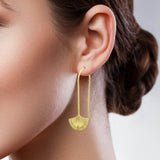 Ginkgo Leaf Drop Earrings