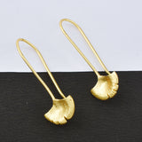 Ginkgo Leaf Drop Earrings