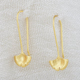 Ginkgo Leaf Drop Earrings