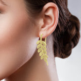 Leaf Metal Dangle Earrings