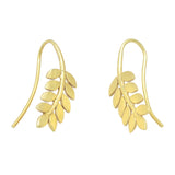 Leaf Metal Dangle Earrings