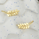 Leaf Metal Dangle Earrings