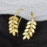 Leaf Metal Dangle Earrings