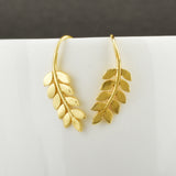 Leaf Metal Dangle Earrings