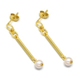 22k  Pearl  Dangle Earrings