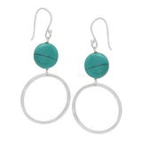 925 Silver Turquoise Dangle Earrings