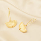 Gingko Leaf Hook Earrings