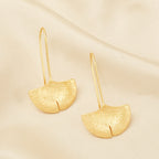 Gingko Leaf Hook Earrings