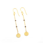Smoky Beads Texture Dangle Earrings - La Vitá Jewels