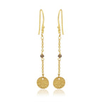 Smoky Beads Texture Dangle Earrings - La Vitá Jewels