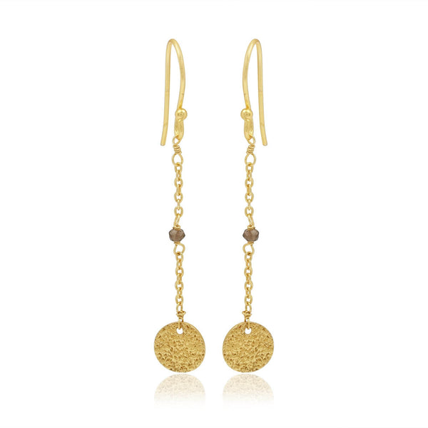 Smoky Beads Texture Dangle Earrings - La Vitá Jewels