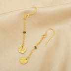 Smoky Beads Texture Dangle Earrings - La Vitá Jewels