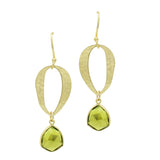 Green Tourmaline  Dangle Earrings