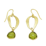 Green Tourmaline  Dangle Earrings