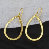 Hammered Metal Dangle Earrings