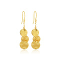 Sterling Silver Textured Disc Earrings - La Vitá Jewels