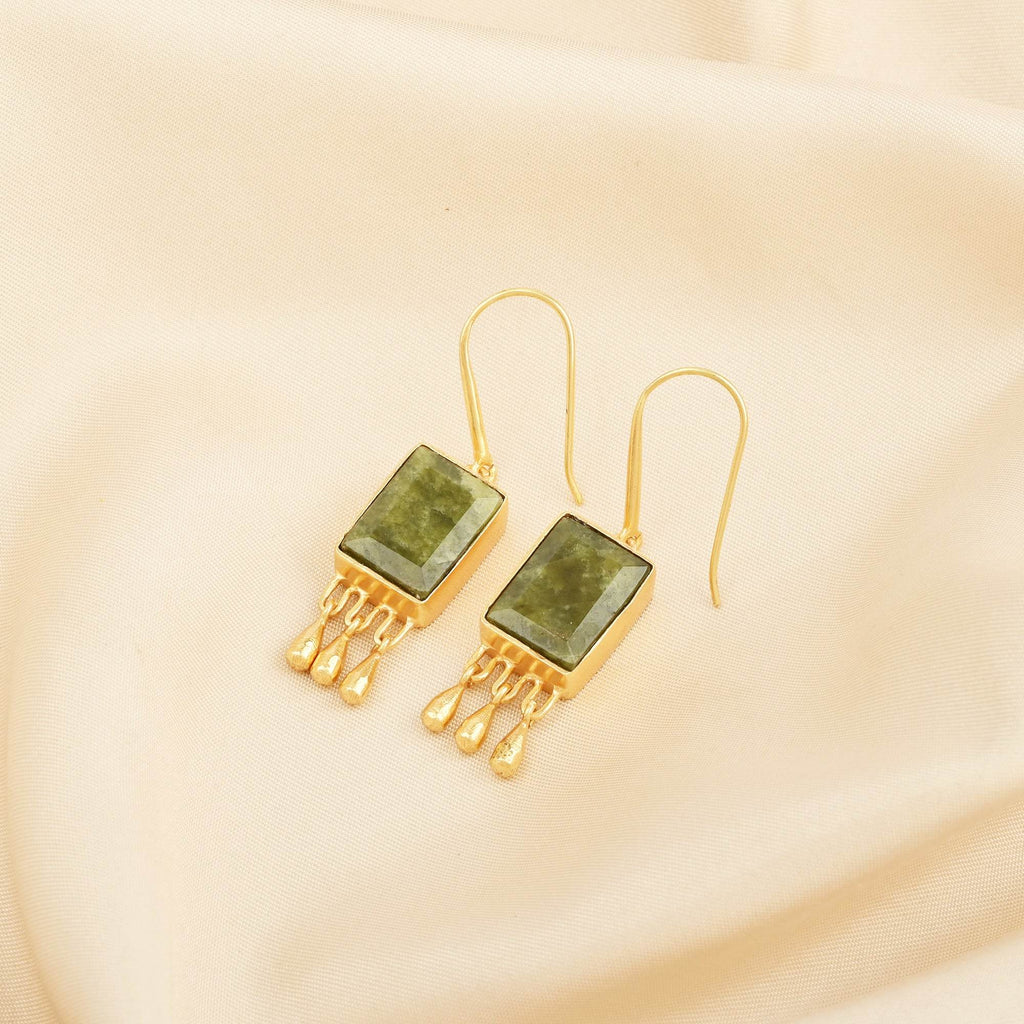 Sterling Silver Ghungroo Vasonite Earrings - La Vitá Jewels