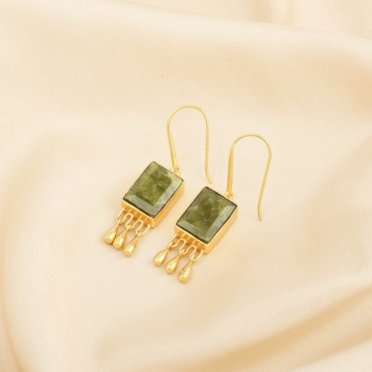 Sterling Silver Ghungroo Vasonite Earrings - La Vitá Jewels