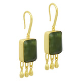 Vessonite Lapis Lazuli Peridot Labradorite  Dangle Earrings