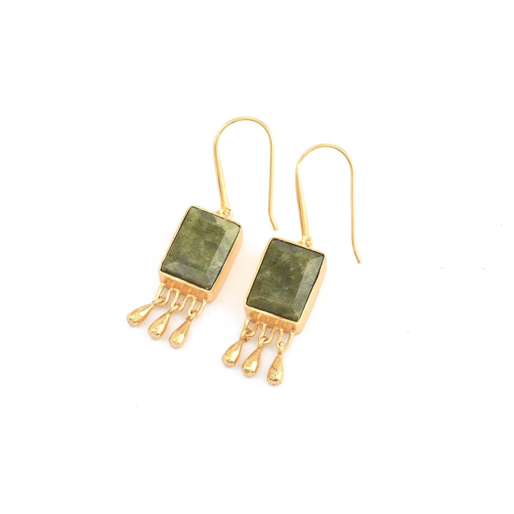 Sterling Silver Ghungroo Vasonite Earrings - La Vitá Jewels