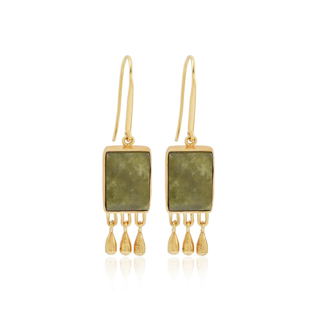 Sterling Silver Ghungroo Vasonite Earrings - La Vitá Jewels