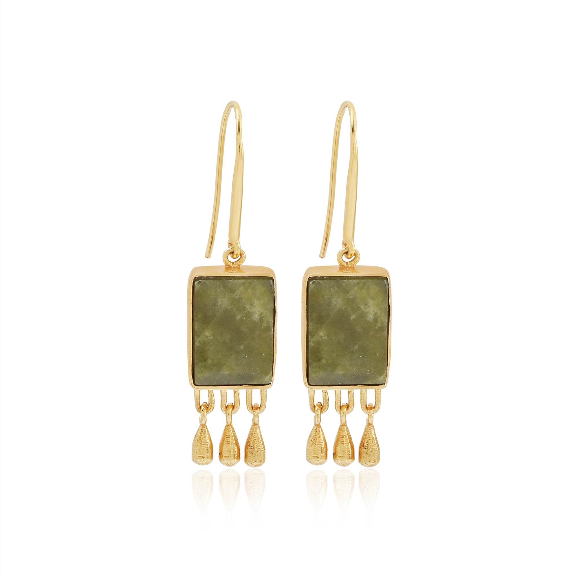Sterling Silver Ghungroo Vasonite Earrings - La Vitá Jewels