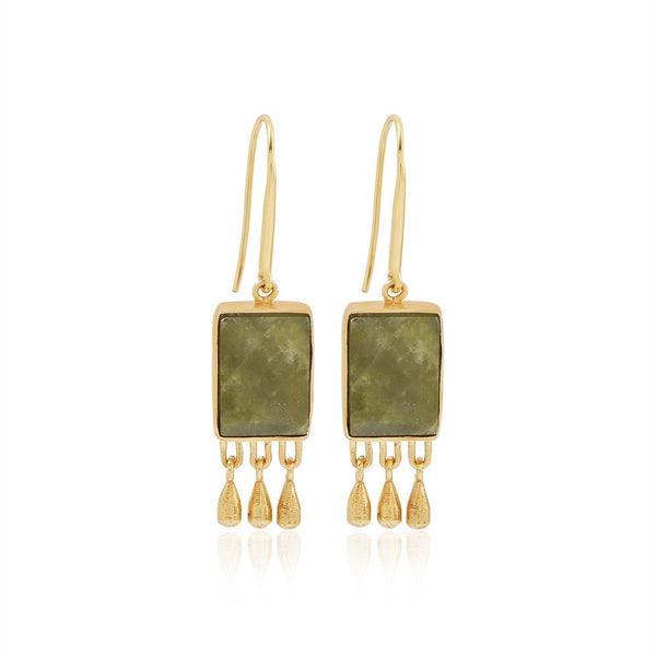 Sterling Silver Ghungroo Vasonite Earrings - La Vitá Jewels