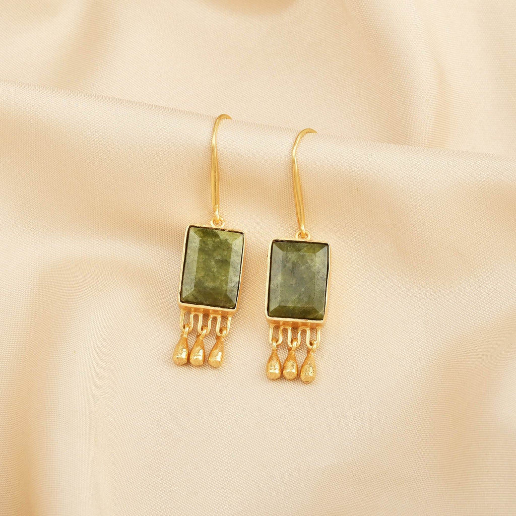 Sterling Silver Ghungroo Vasonite Earrings - La Vitá Jewels