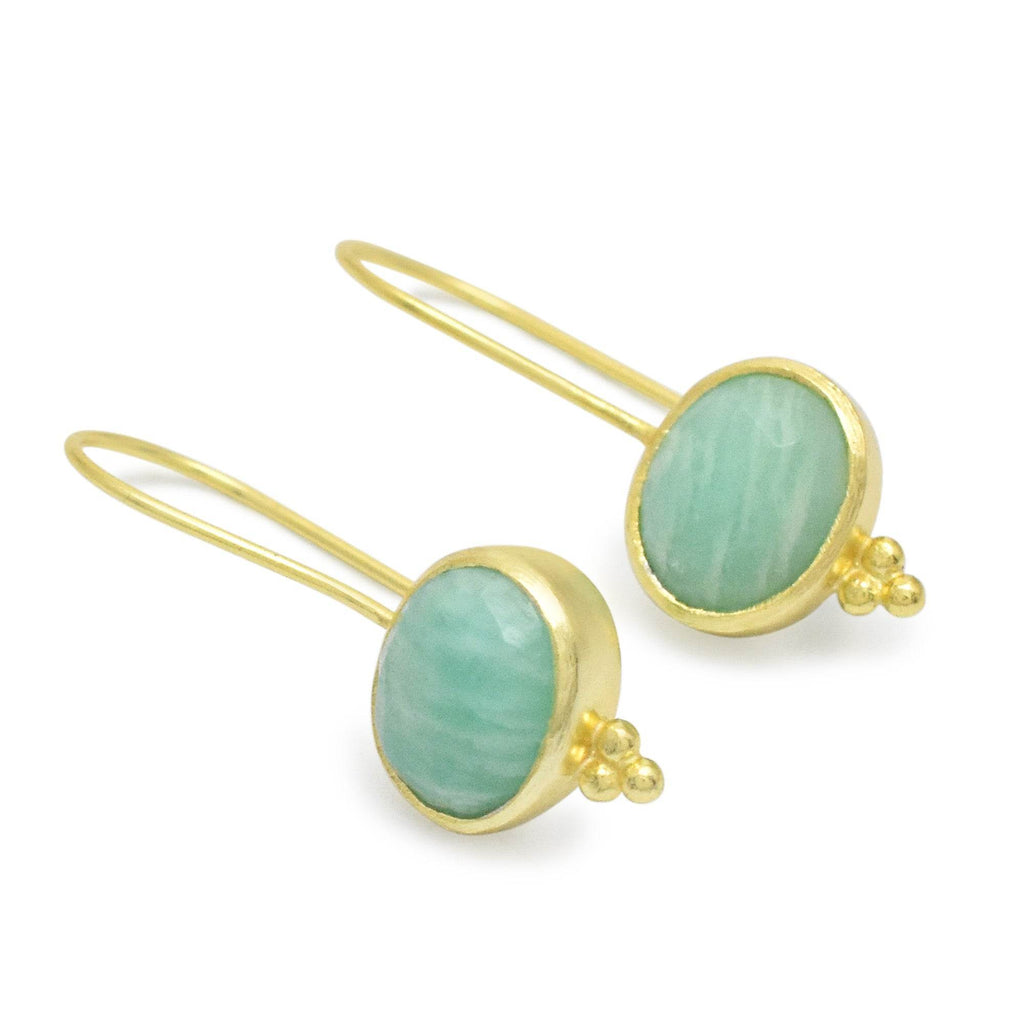 Amazonite Vintage Vibes Earrings - La Vitá Jewels