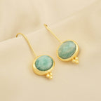 Amazonite Vintage Vibes Earrings - La Vitá Jewels