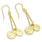 Round Disc Textured Earrings - La Vitá Jewels