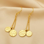 Round Disc Textured Earrings - La Vitá Jewels