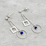 Handmade  Dainty Sapphire Earrings