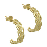 golden hoop Earrings half circle hoop Earrings