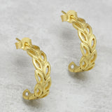 golden hoop Earrings half circle hoop Earrings