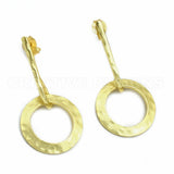 Circle Shape Hammered Earring