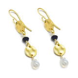 Iolite & Rainbow  Dangle Earrings