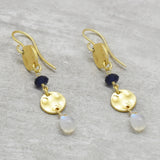 Iolite & Rainbow  Dangle Earrings