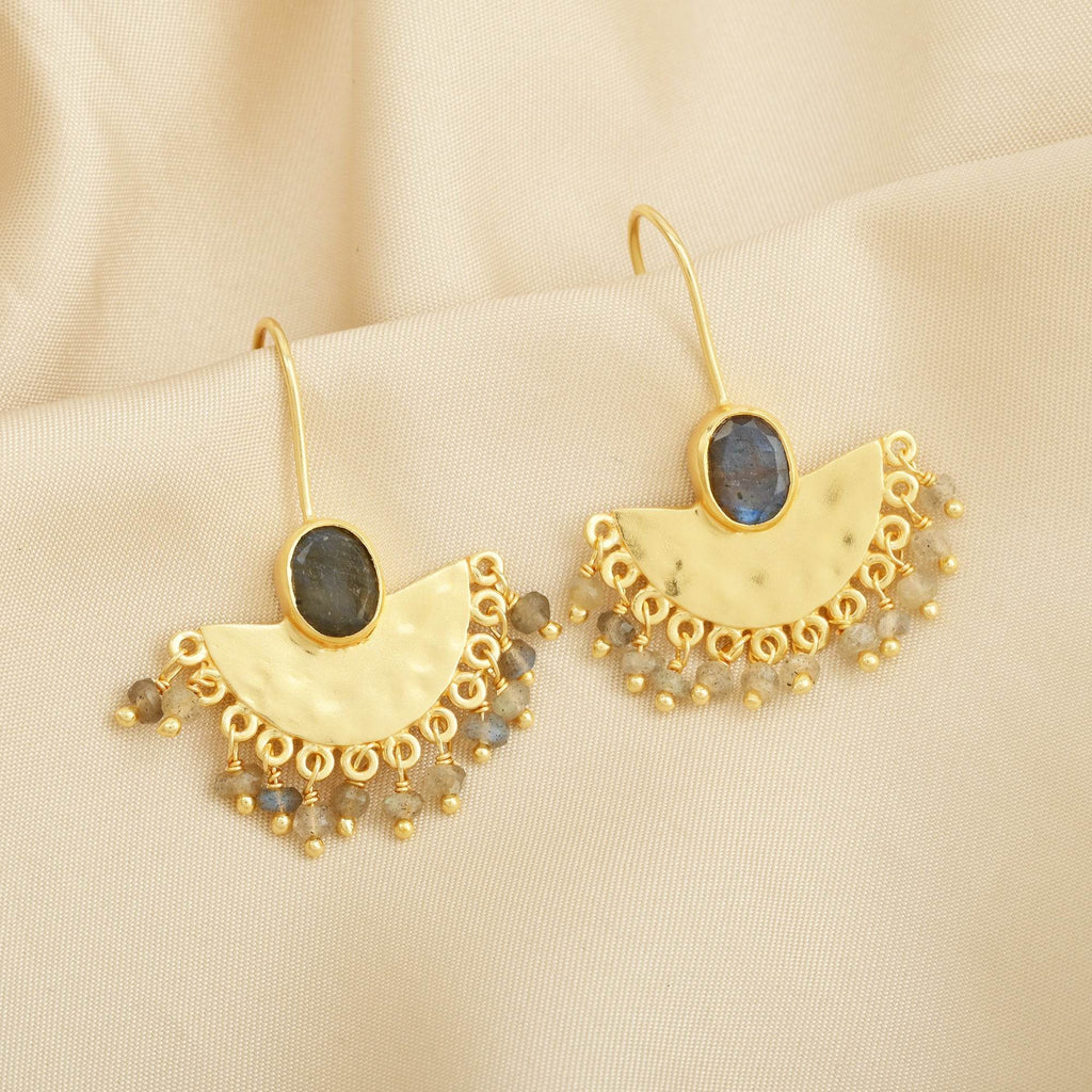 Labradorite Radiant Gemstone Earrings - La Vitá Jewels
