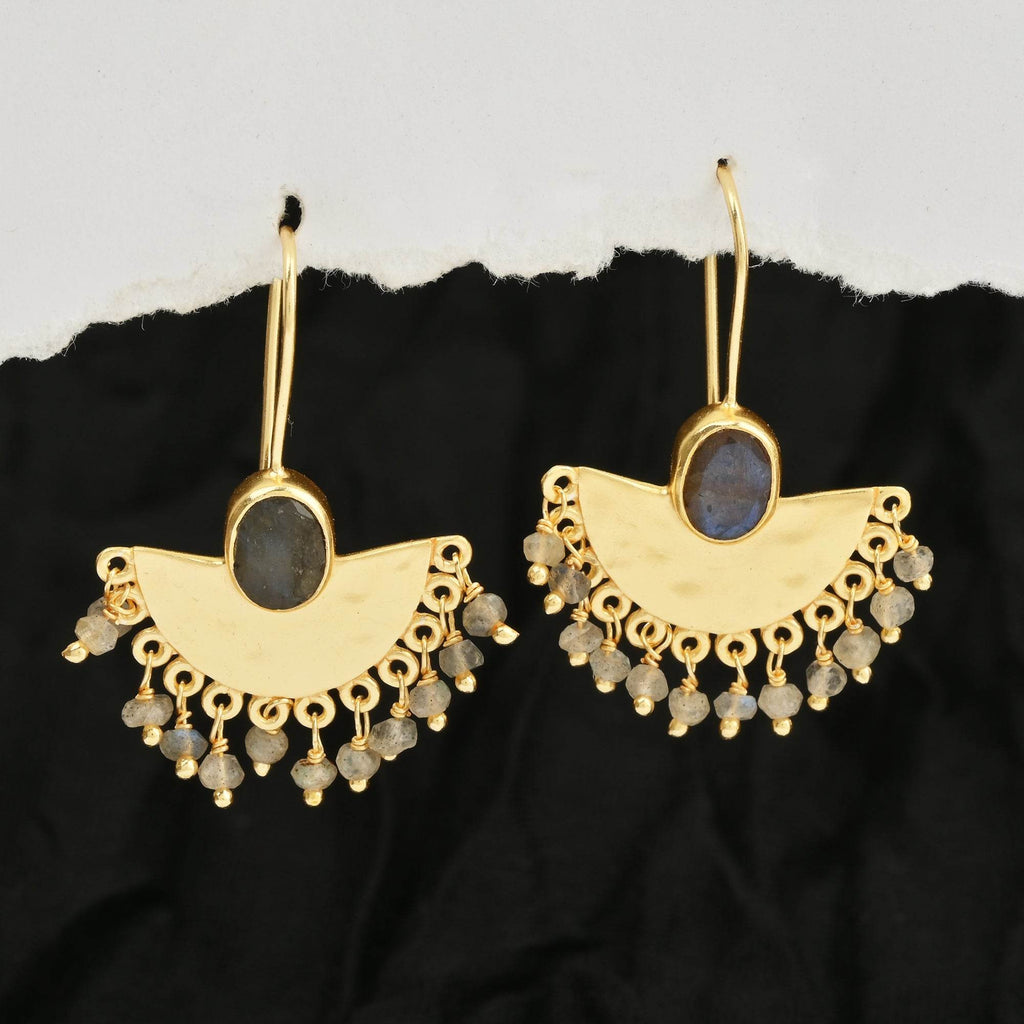 Labradorite Radiant Gemstone Earrings - La Vitá Jewels
