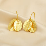 Leafy Leaf Textured Earrings