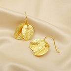 Leafy Leaf Textured Earrings - La Vitá Jewels