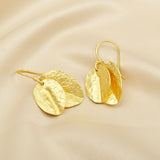 Leafy Leaf Textured Earrings