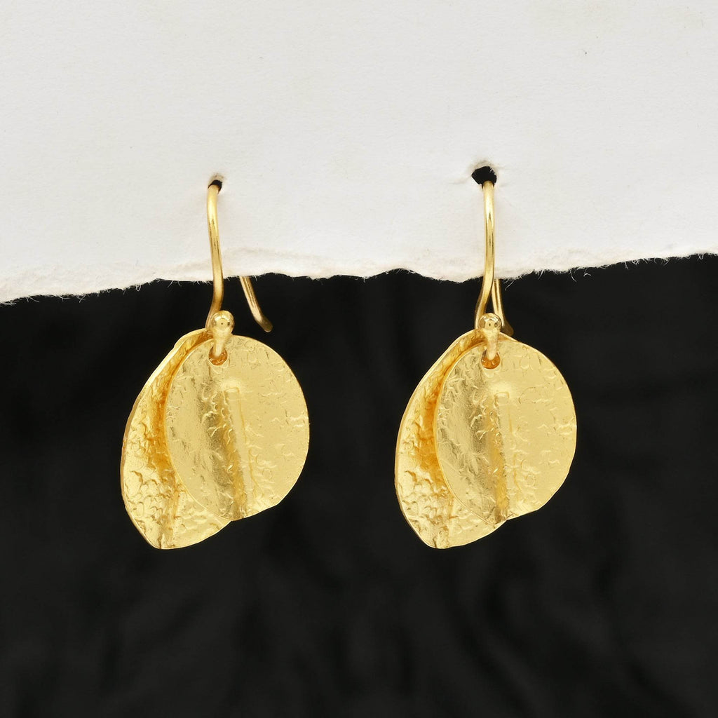 Leafy Leaf Textured Earrings - La Vitá Jewels