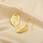 Leafy Leaf Textured Earrings - La Vitá Jewels