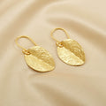 Leafy Leaf Textured Earrings - La Vitá Jewels