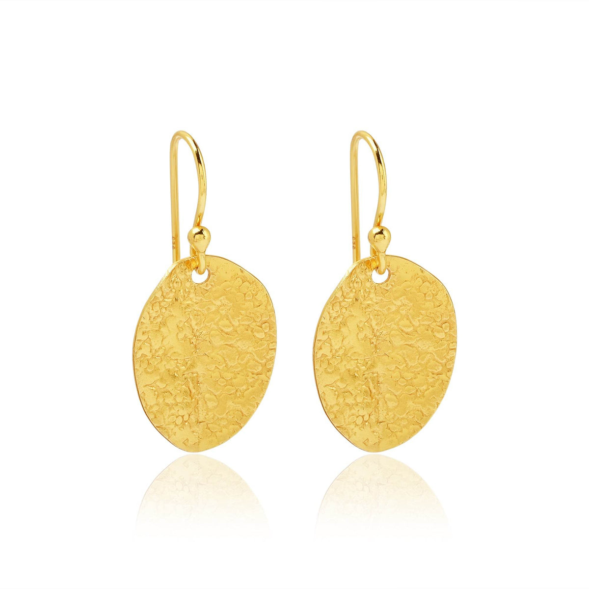 Leafy Leaf Textured Earrings - La Vitá Jewels