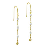 925 Sterling Silver  Pearl  Dangle Earrings r