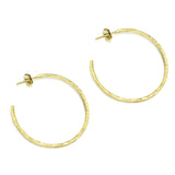 925 Sterling Silver  Texture Metal Hoops Earrings r